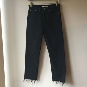 Levi's Wedgie Straight Leg Jeans Black Heart